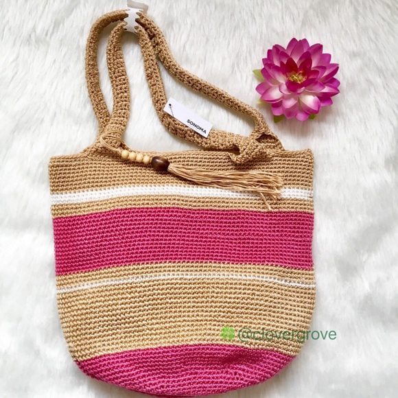 NWT Sonoma Crochet Shoulder Bag - Picture 1 of 10